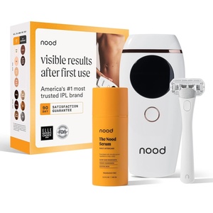 image:imageNEW Nood Flasher 20  Serum  Shaving Starter Kit  IPL Laser Hair Removal Device for Women amp Men with Refillable 5Blade Razors amp After Shave to Prevent Ingrowns amp Slow Hair Regrowth  Gloss White